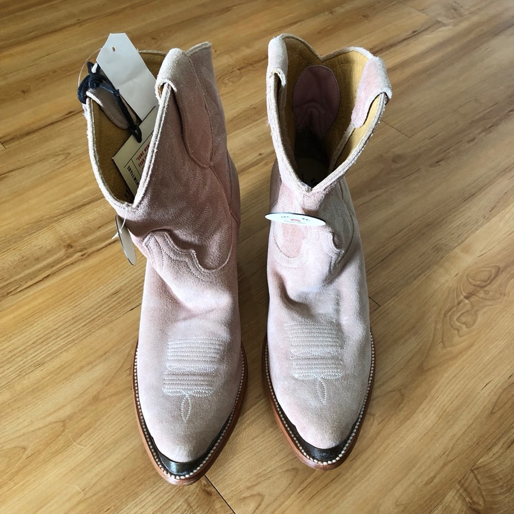 Idyllwind Pink Suede Wheels Western Booties, 11B - Picture 12 of 16